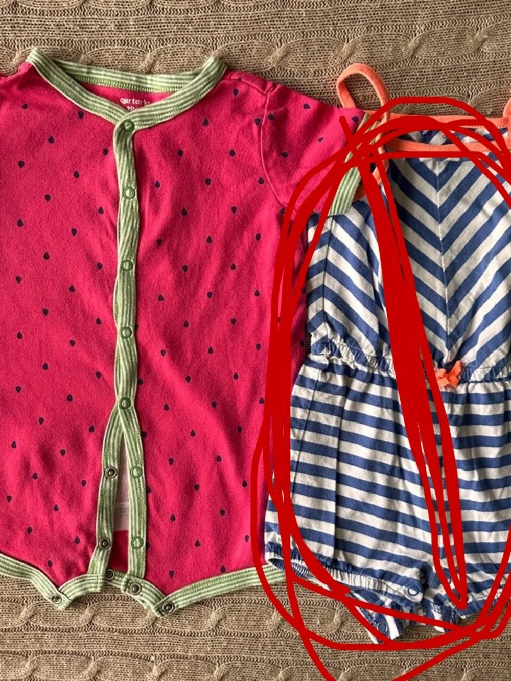 EUC Carter’s 4pc Baby Girl Romper Bundle, 18 Months
